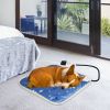 Pet Heating Pad Electric Dog Cat Heating Mat Waterproof Warming Blanket with 9 Heating Levels 4 Timer Setting Constan On Function Chewing-resistant