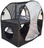 Pet Life Kitty-Play Obstacle Travel Collapsible Soft Folding Pet Cat House