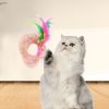 1pc Pet Cute Interactive Lace Toy With Colorful Feathers For Cat Dog Fun