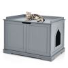 Cat Litter Box Enclosure with Double Doors for Large Cat and Kitty